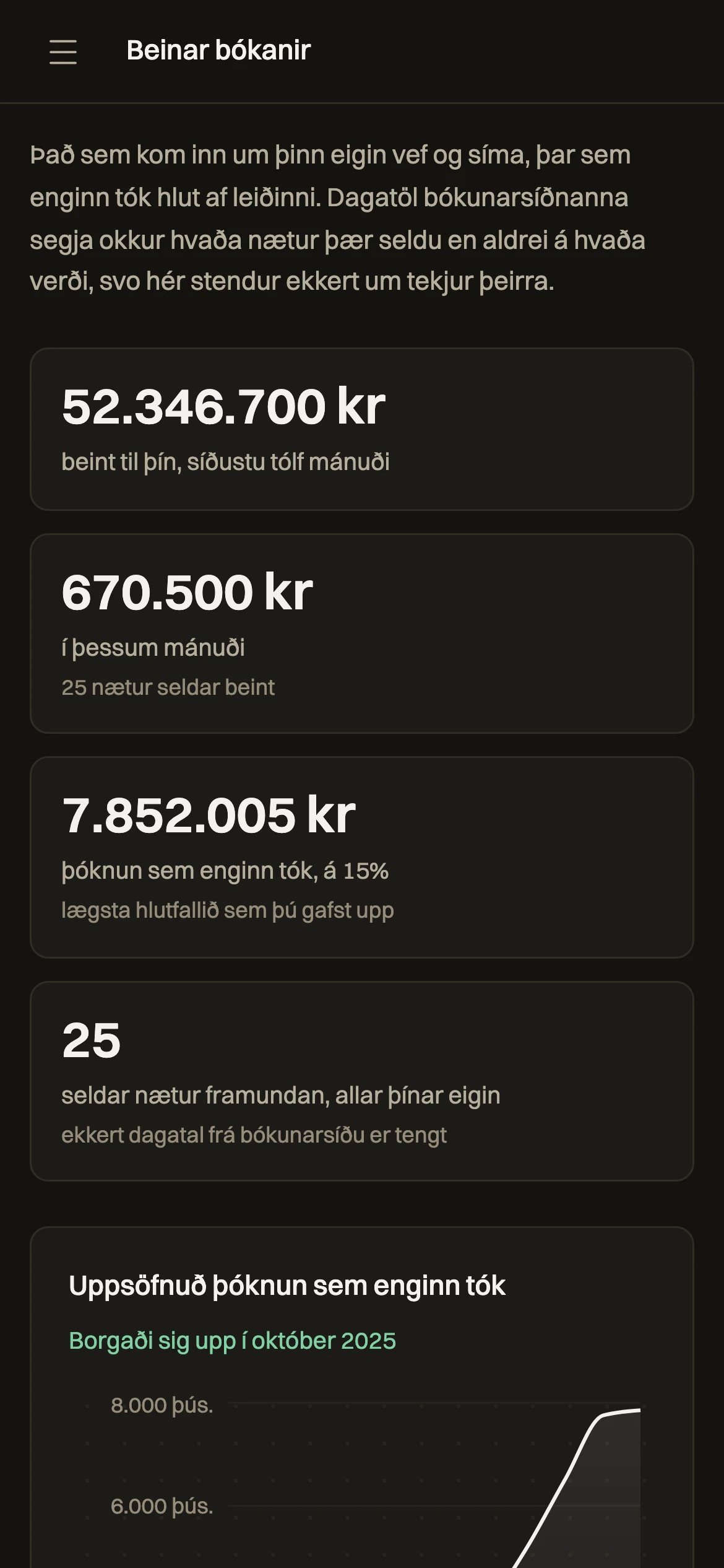 Beinar bókanir í símanum